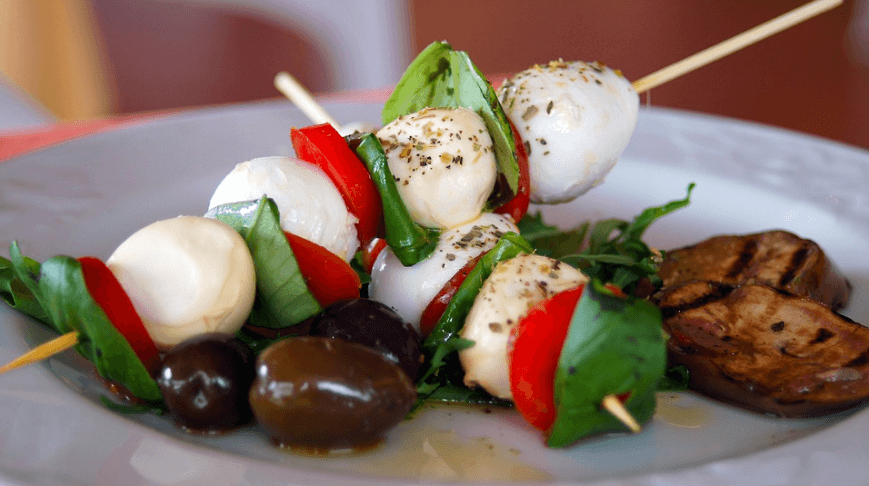 Buffalo Mozzarella balls on stick
