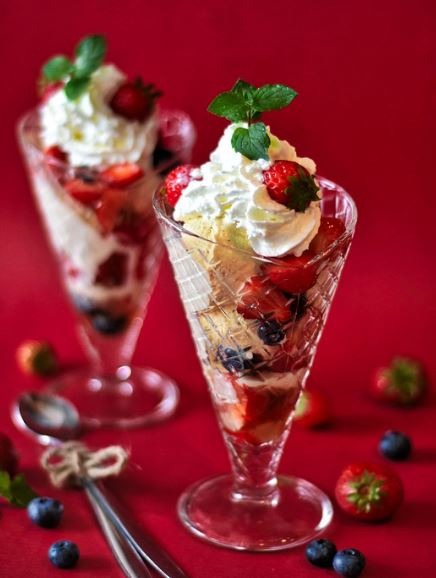 Strawberry, Mascarpone, and Marsala Budini