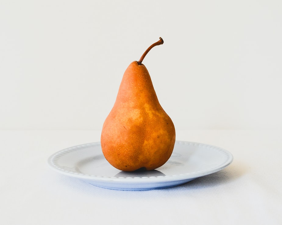 Kaiser pear on a plate