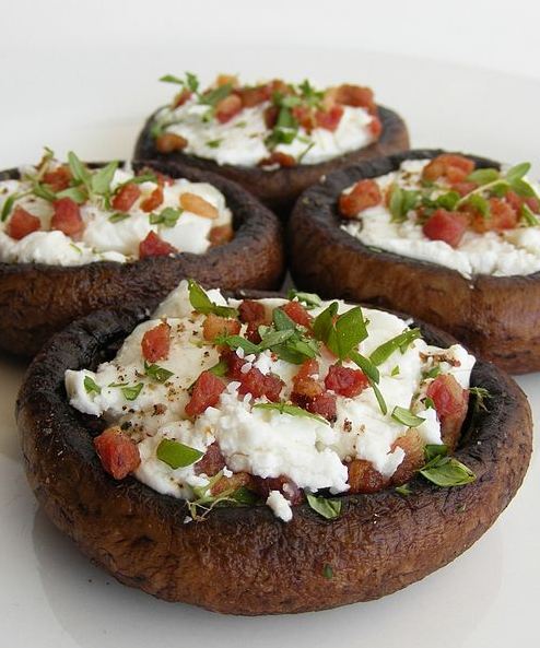 Mushroom and Goat Cheese Toasts