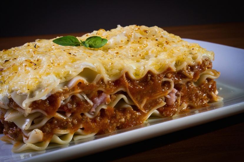 lasagne dish on a plate
