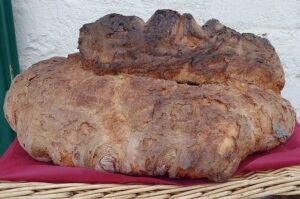 a fresh loaf of Pane Di Matera